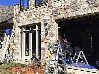 Large vertical window installation project in Oakville with FORHOMES Ltd. contractors