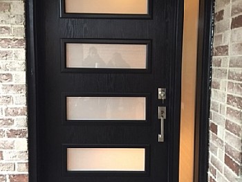black secure fiberglass door Oakville