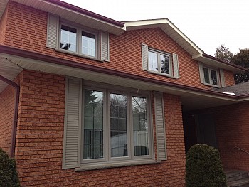 replacement windows with vinyl shutters forhomes Oakvile
